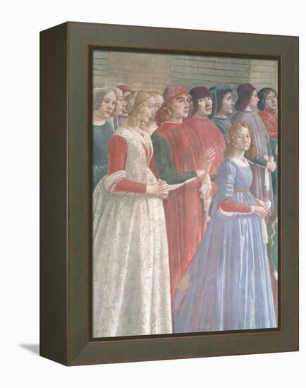 Florentine Onlookers, from the Cycle of St. Francis, Sassetti Chapel, 1483-Domenico Ghirlandaio-Framed Premier Image Canvas