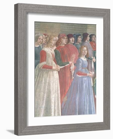 Florentine Onlookers, from the Cycle of St. Francis, Sassetti Chapel, 1483-Domenico Ghirlandaio-Framed Giclee Print