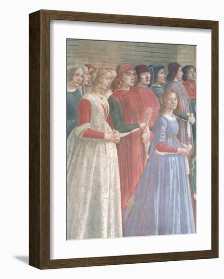 Florentine Onlookers, from the Cycle of St. Francis, Sassetti Chapel, 1483-Domenico Ghirlandaio-Framed Giclee Print