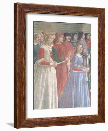 Florentine Onlookers, from the Cycle of St. Francis, Sassetti Chapel, 1483-Domenico Ghirlandaio-Framed Giclee Print