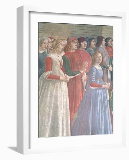 Florentine Onlookers, from the Cycle of St. Francis, Sassetti Chapel, 1483-Domenico Ghirlandaio-Framed Giclee Print