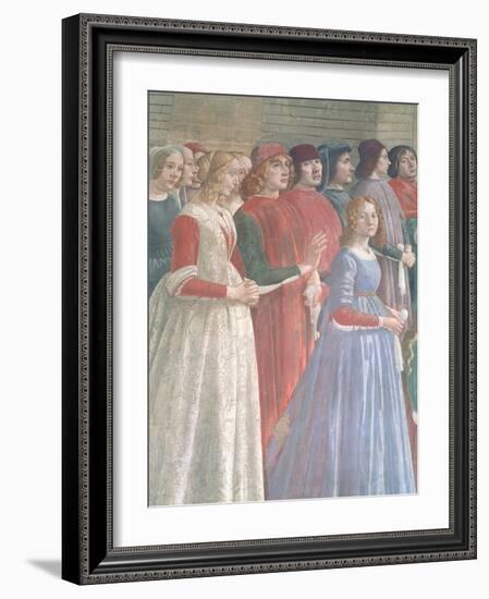 Florentine Onlookers, from the Cycle of St. Francis, Sassetti Chapel, 1483-Domenico Ghirlandaio-Framed Giclee Print
