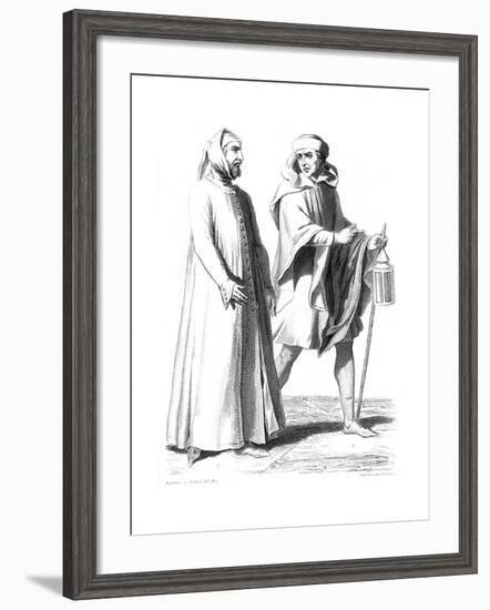 Florentine Plebeian and Henchman, 14th Century-null-Framed Giclee Print