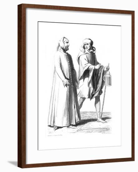 Florentine Plebeian and Henchman, 14th Century-null-Framed Giclee Print