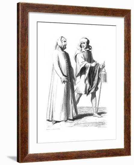 Florentine Plebeian and Henchman, 14th Century-null-Framed Giclee Print