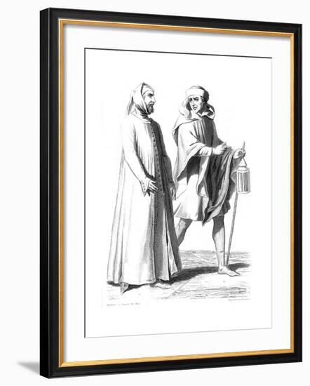 Florentine Plebeian and Henchman, 14th Century-null-Framed Giclee Print