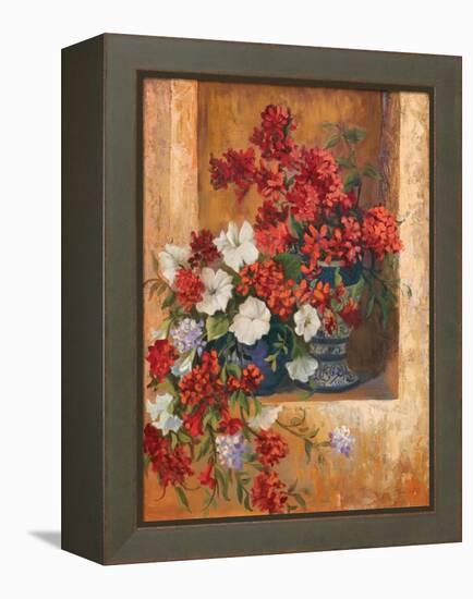 Flores de España I-Linda Wacaster-Framed Stretched Canvas