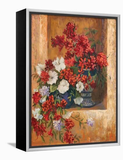 Flores de España I-Linda Wacaster-Framed Stretched Canvas