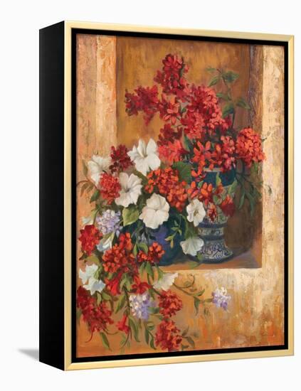 Flores de España I-Linda Wacaster-Framed Stretched Canvas