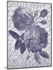 Flores de Oro - Indigo-Tania Bello-Mounted Giclee Print