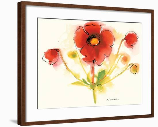 Flores Rojas IV-Shirley Novak-Framed Art Print