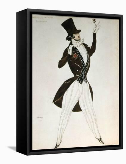 Florestan, Design for a Costume for the Ballet Carnival Composed by Robert Schumann, 1919-Leon Bakst-Framed Premier Image Canvas