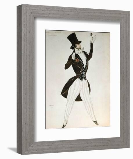 Florestan, Design for a Costume for the Ballet Carnival Composed by Robert Schumann, 1919-Leon Bakst-Framed Giclee Print