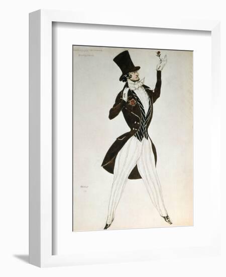 Florestan, Design for a Costume for the Ballet Carnival Composed by Robert Schumann, 1919-Leon Bakst-Framed Giclee Print