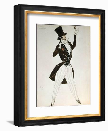 Florestan, Design for a Costume for the Ballet Carnival Composed by Robert Schumann, 1919-Leon Bakst-Framed Giclee Print