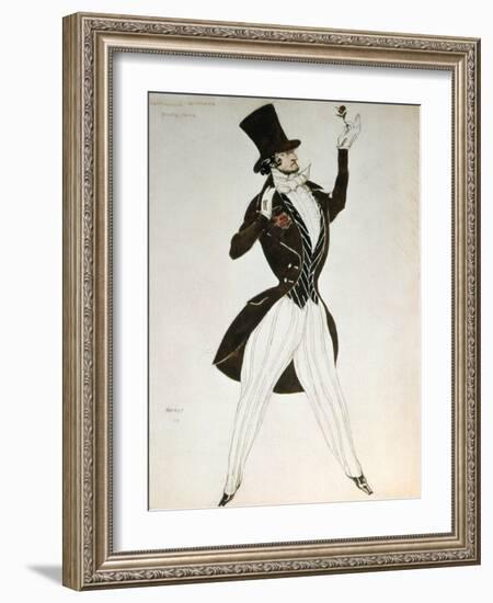 Florestan, Design for a Costume for the Ballet Carnival Composed by Robert Schumann, 1919-Leon Bakst-Framed Giclee Print