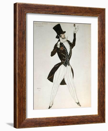 Florestan, Design for a Costume for the Ballet Carnival Composed by Robert Schumann, 1919-Leon Bakst-Framed Giclee Print