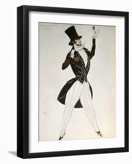 Florestan, Design for a Costume for the Ballet Carnival Composed by Robert Schumann, 1919-Leon Bakst-Framed Giclee Print