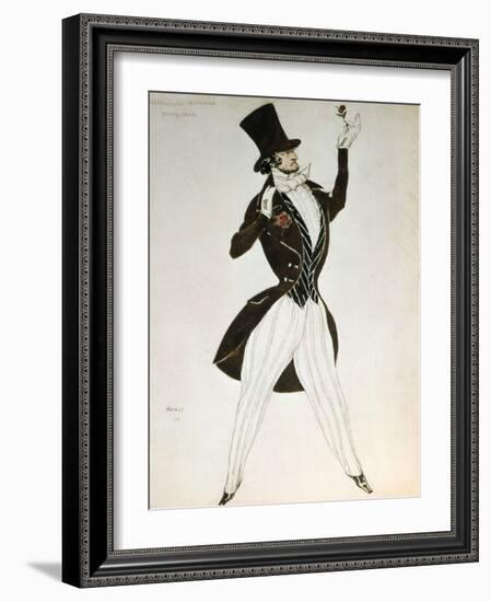 Florestan, Design for a Costume for the Ballet Carnival Composed by Robert Schumann, 1919-Leon Bakst-Framed Giclee Print