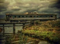 Train on Bridge-Florian Raymann-Framed Photographic Print