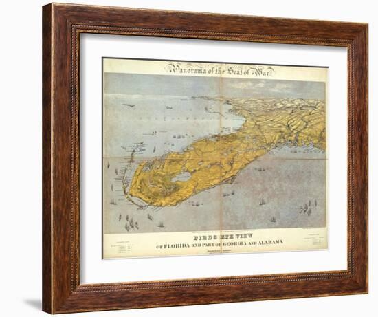 Florida and Part of Georgia and Alabama, c.1861-John Bachmann-Framed Art Print