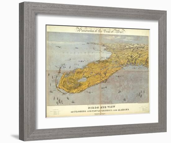 Florida and Part of Georgia and Alabama, c.1861-John Bachmann-Framed Art Print