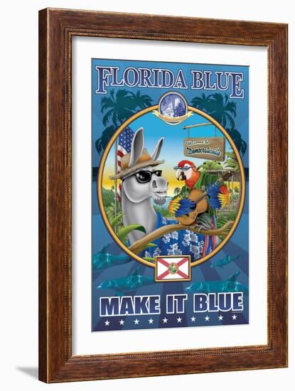 Florida Blue, Democraticville-Richard Kelly-Framed Art Print