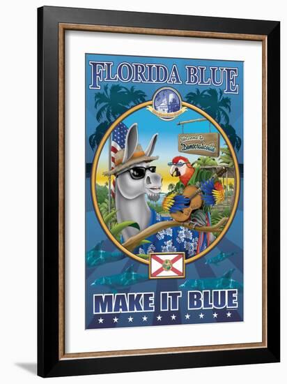 Florida Blue, Democraticville-Richard Kelly-Framed Art Print