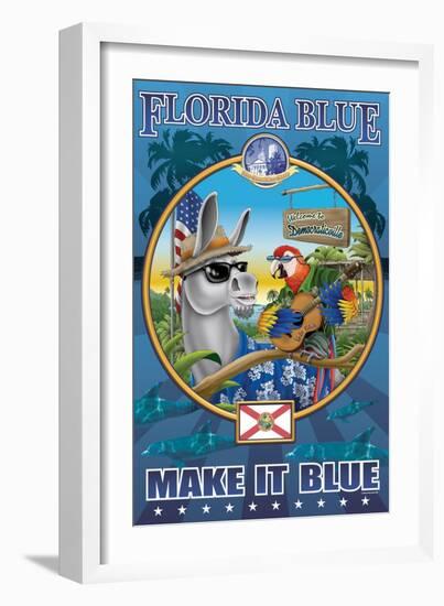 Florida Blue, Democraticville-Richard Kelly-Framed Art Print