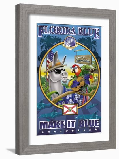 Florida Blue, Democraticville-Richard Kelly-Framed Art Print