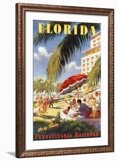 Florida, Go By Train-null-Framed Art Print