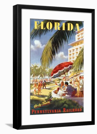 Florida, Go By Train-null-Framed Art Print