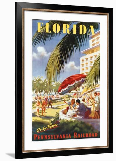 Florida, Go By Train-null-Framed Art Print