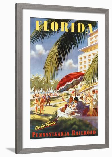 Florida, Go By Train-null-Framed Art Print