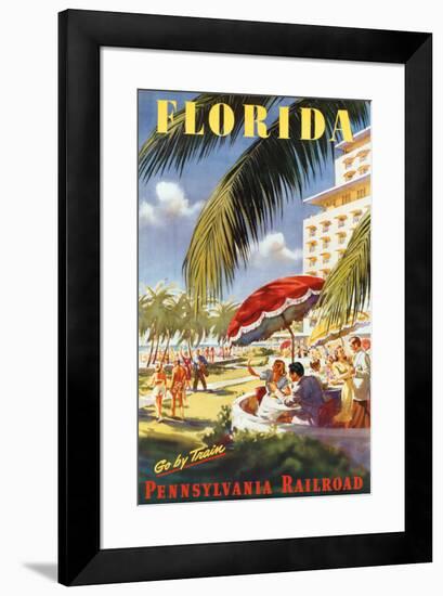 Florida, Go By Train-null-Framed Art Print