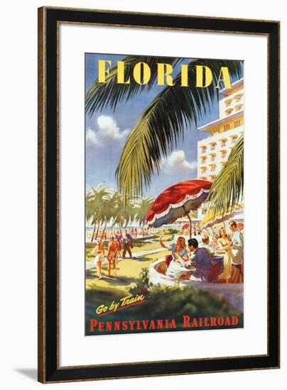 Florida, Go By Train-null-Framed Art Print