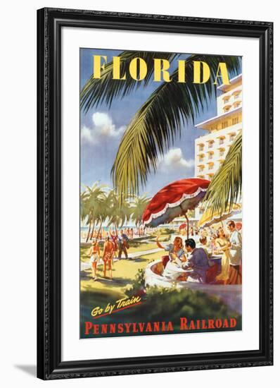 Florida, Go By Train-null-Framed Art Print