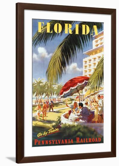 Florida, Go By Train-null-Framed Art Print