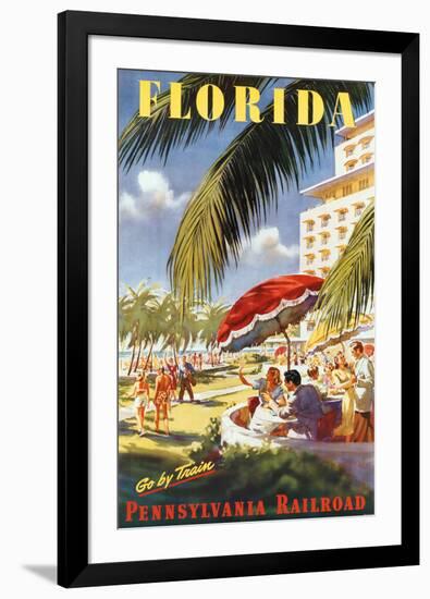 Florida, Go By Train-null-Framed Art Print