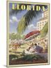 Florida Go by Train-Vintage Poster-Mounted Art Print