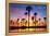 Florida - Lagoon and Sunset-Lantern Press-Framed Stretched Canvas