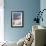Florida - Lighthouse and Blue Heron Sunset-Lantern Press-Framed Art Print displayed on a wall