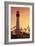 Florida - Lighthouse and Seagrass-Lantern Press-Framed Art Print