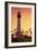 Florida - Lighthouse and Seagrass-Lantern Press-Framed Art Print