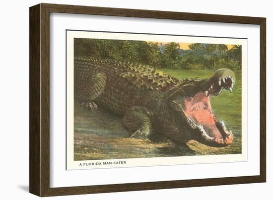 Florida Man-Eater, Alligator-null-Framed Art Print