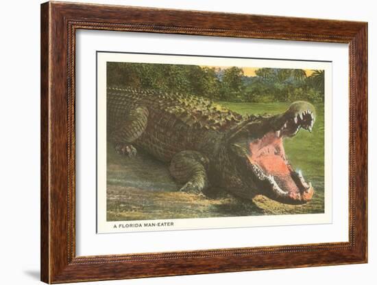 Florida Man-Eater, Alligator-null-Framed Art Print