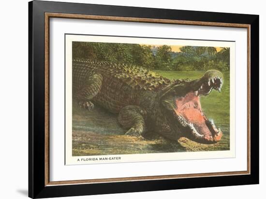 Florida Man-Eater, Alligator-null-Framed Art Print