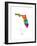 Florida Map-Michael Tompsett-Framed Art Print