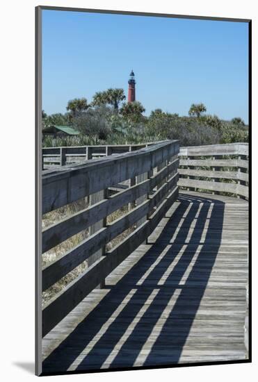 Florida, New Smyrna Beach, Smyrna Dunes Park, Boardwalk, Ponce Inlet Lighthouse-Jim Engelbrecht-Mounted Photographic Print