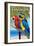 Florida - Parrots-Lantern Press-Framed Art Print